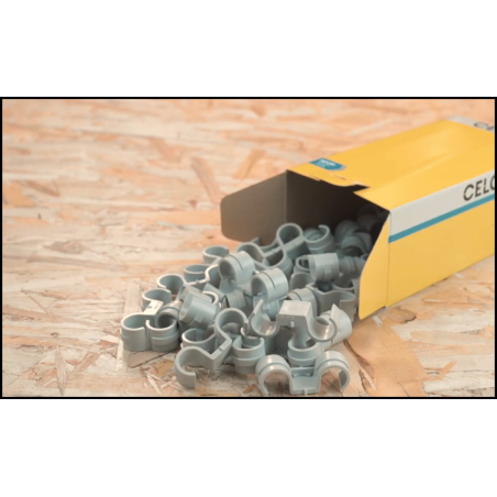 Oboustranná plastová svorka FPD pro plynovou hřebíkovačku Ø 20 mm