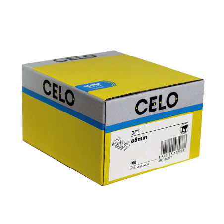 Oboustranná kovová příchytka DFT s plastovou vložkou Ø 8 mm pozinkovaná ocel