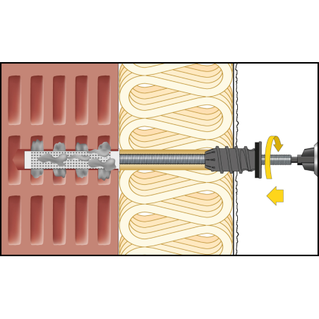 Grafika vysvětlující postup instalace systému ResiTHERM® 12 krok za krokem.
